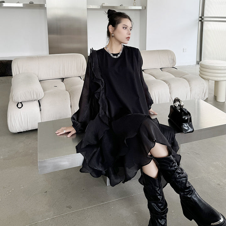 Long Sleeve Raffle Dress