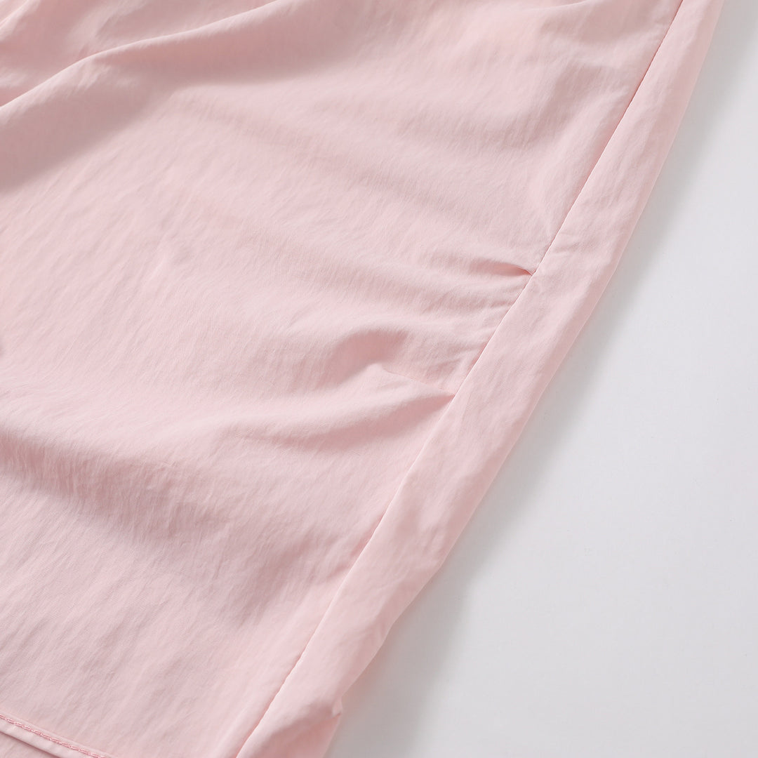 Loose Said Shirring Ribbon Long Pants