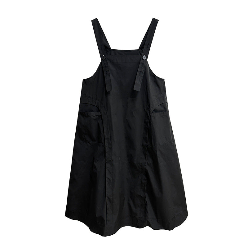 Workwear strap long dress