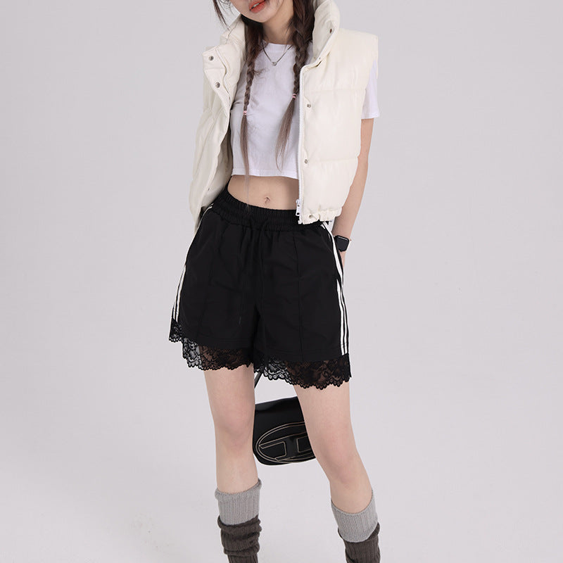 Sports ballet casual design lace shorts pants