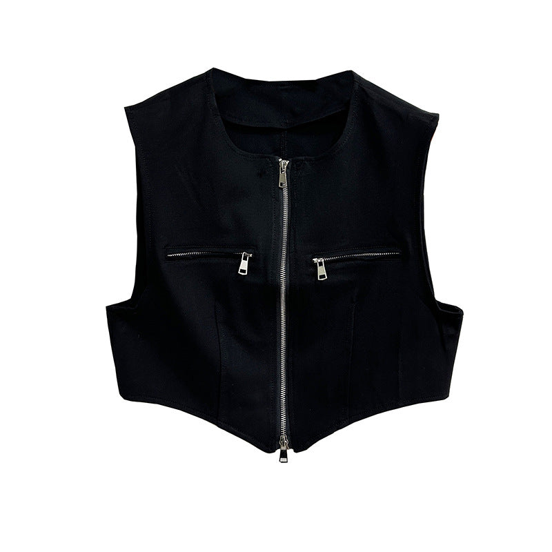Zipper short vest