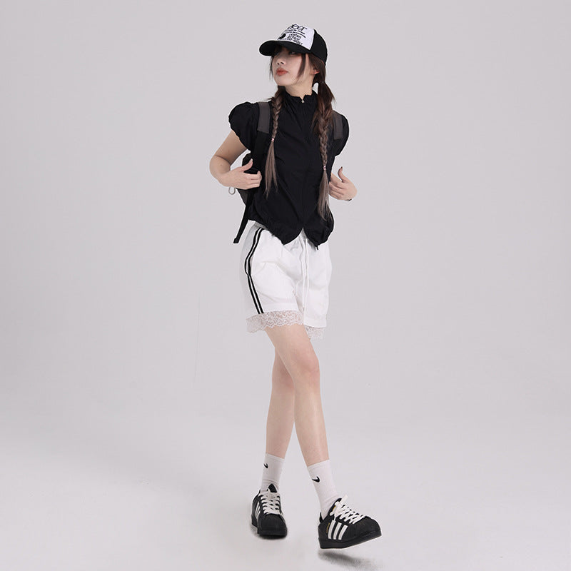 Sports ballet casual design lace shorts pants