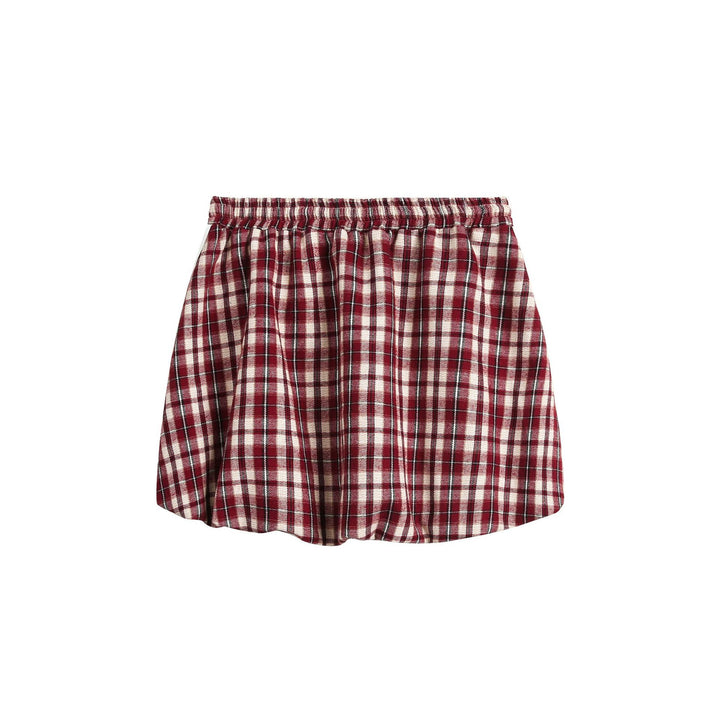 Plaid line skirt