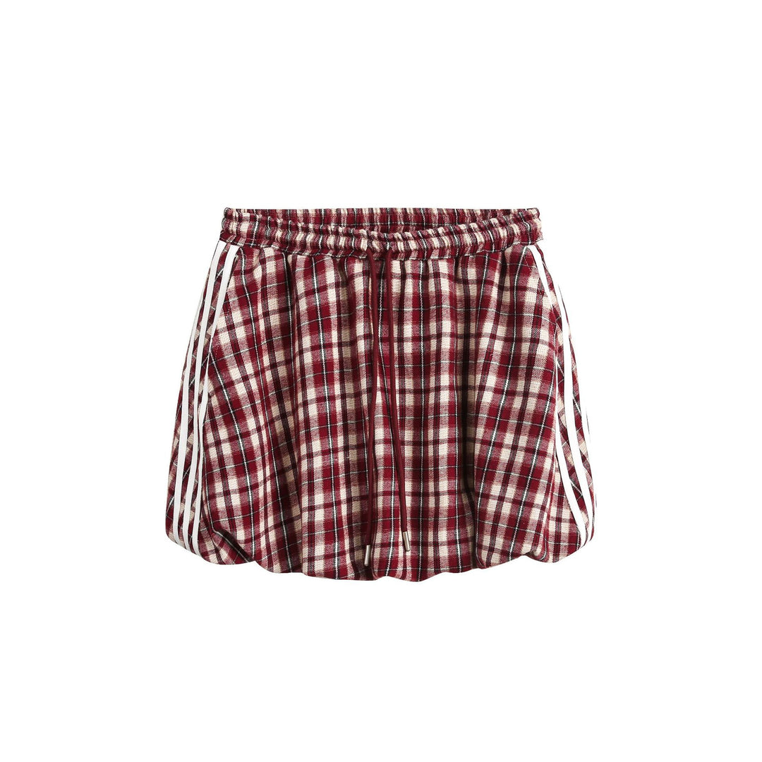 Plaid line skirt