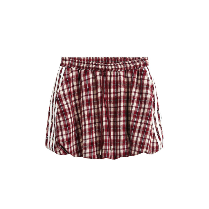 Plaid line skirt