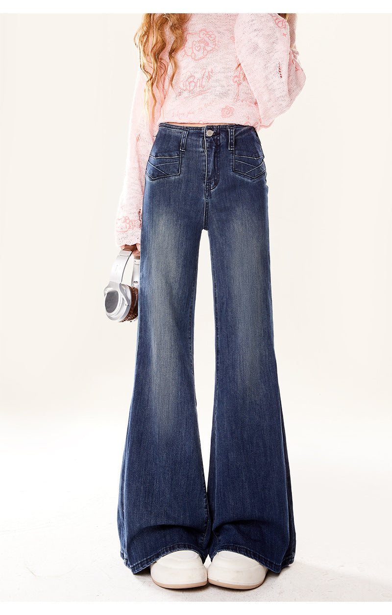 Simple Flare Denim Pants