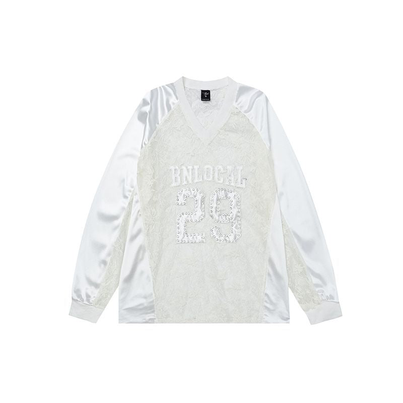Lace Numbering Long Sleeve Tee