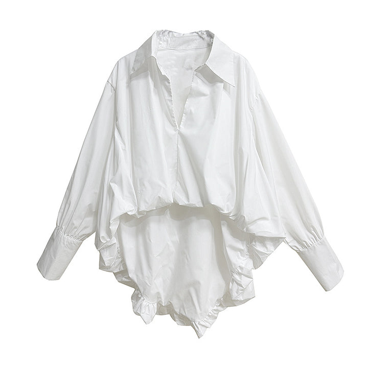 Ⅴ-neck Balloon Design Shirt