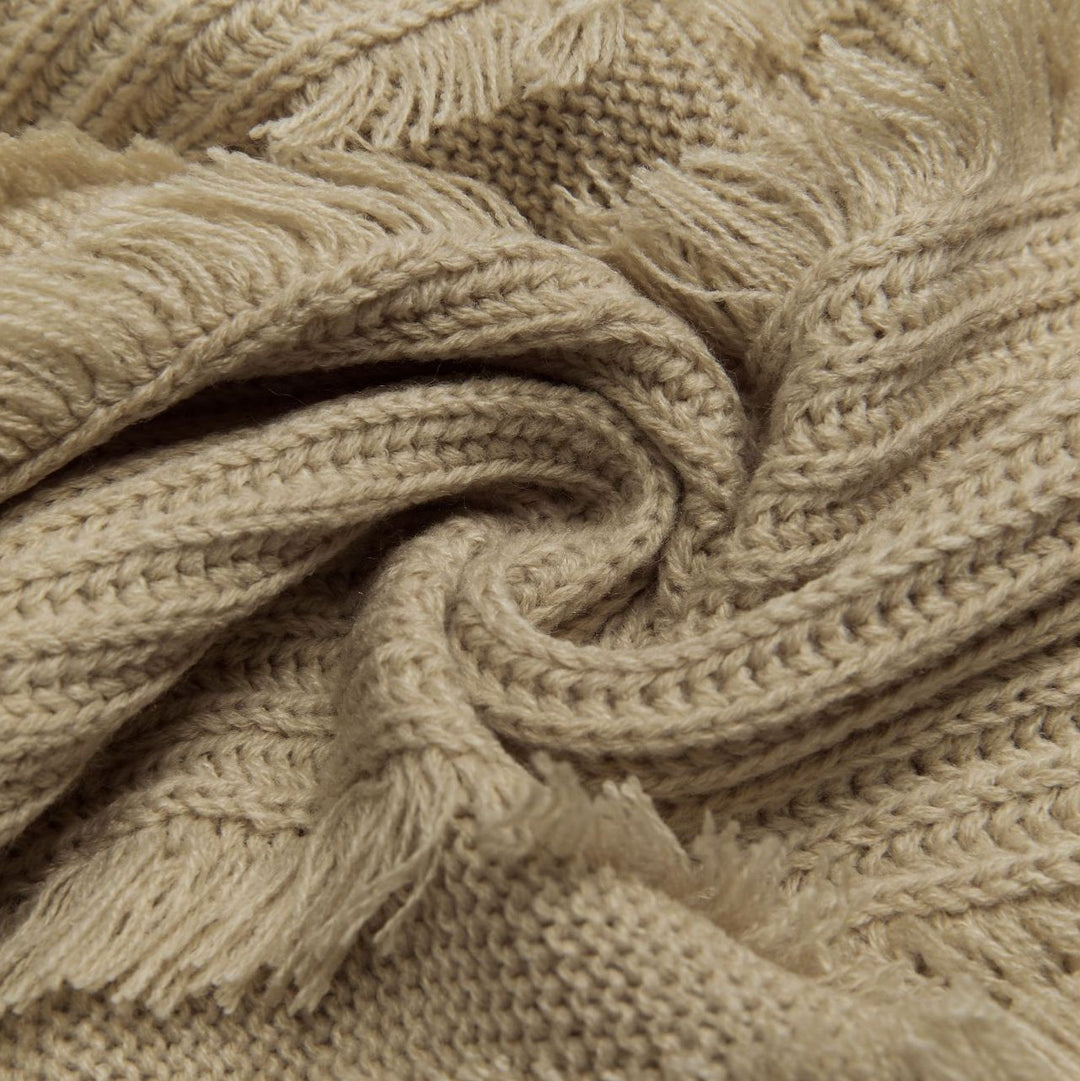 Butterfly embroidery v-neck damage knit sweater