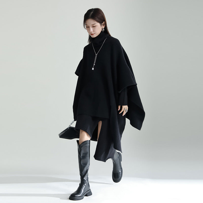 Asymmetry Knit Pullover Setup