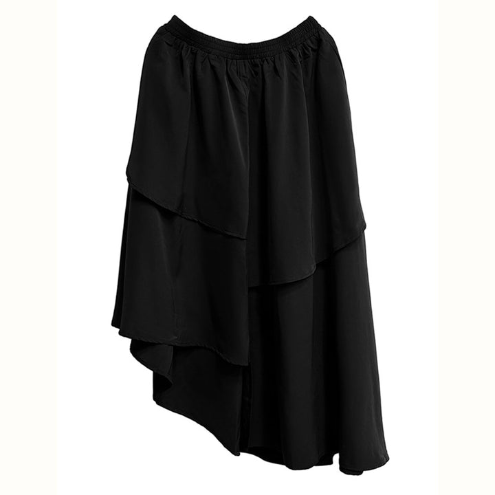 Asymmetrical layer midi skirt