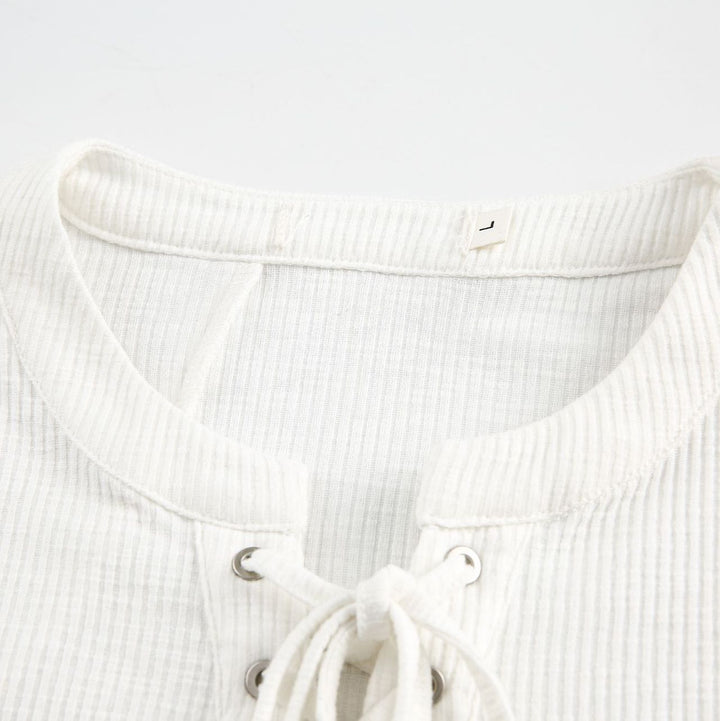 Lace-up Sleeve T-shirt