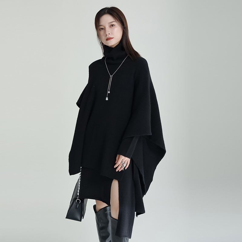 Asymmetry Knit Pullover Setup