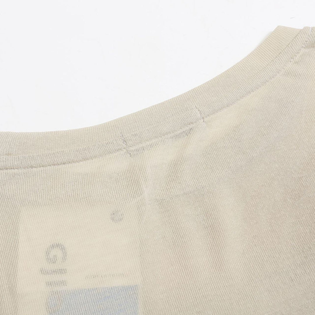 Sweet Pure Desire Halter Bow Print Irregular T shirt