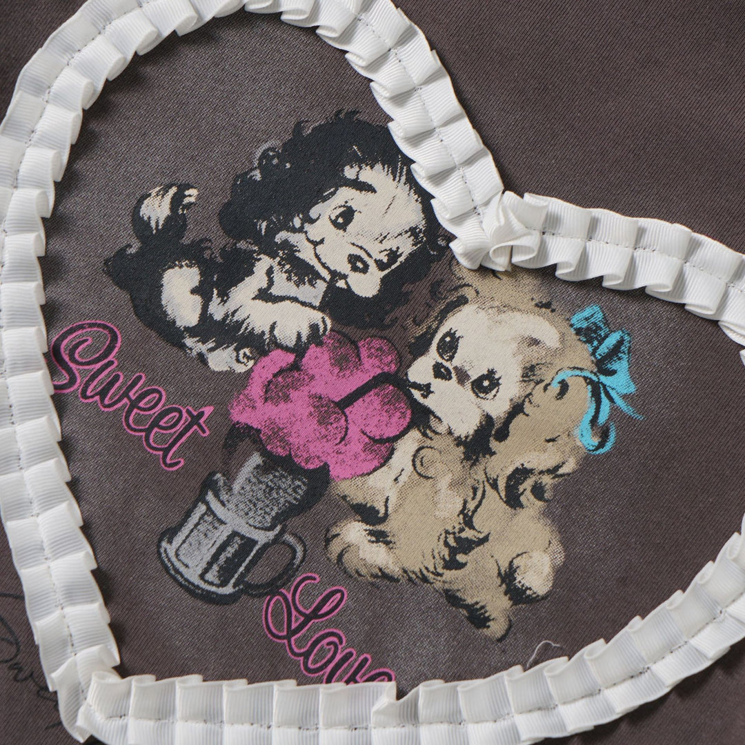 Heart Frill Long Sleeve T-shirt