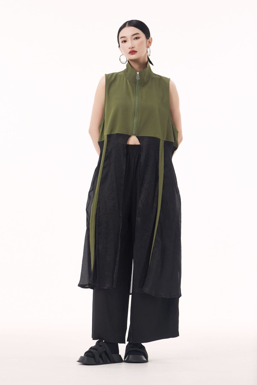 Front open jumper dress