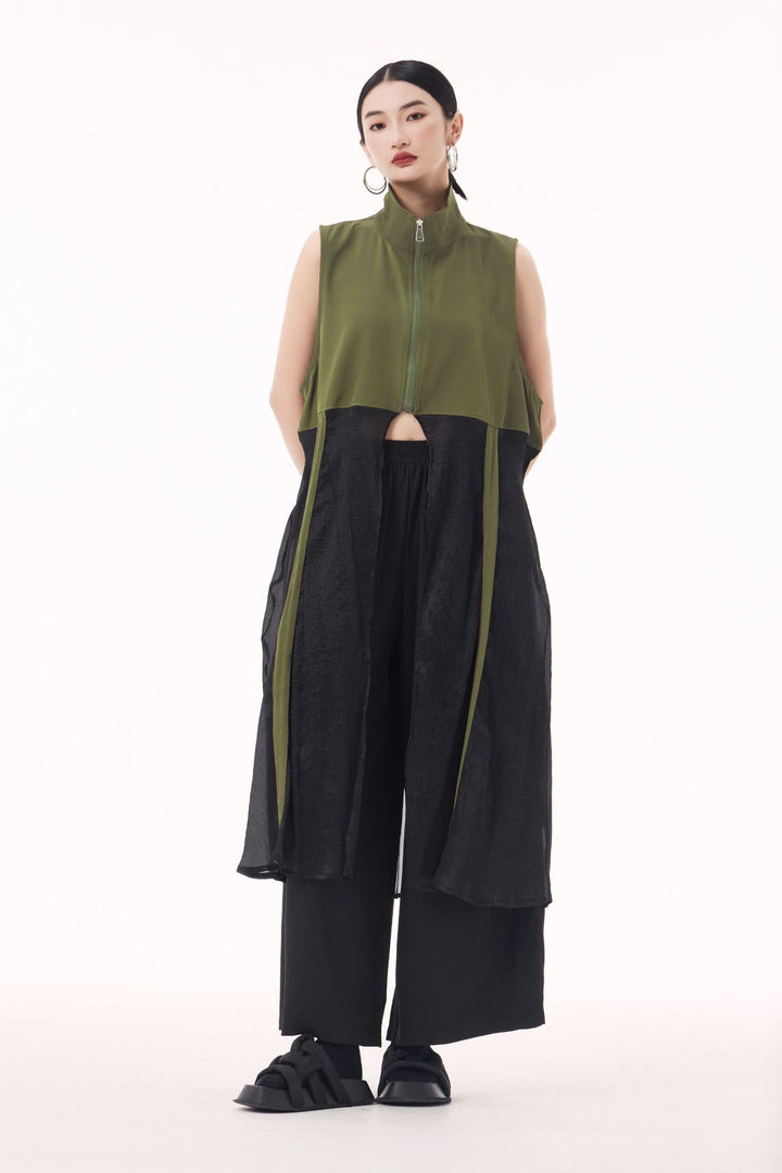 Front open jumper dress