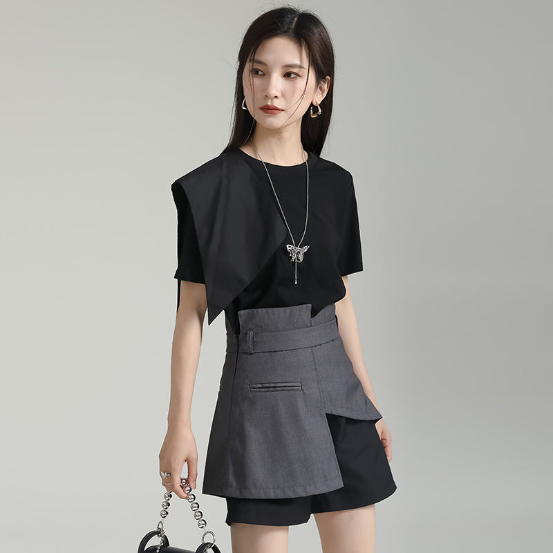 Layered Design Short Pants