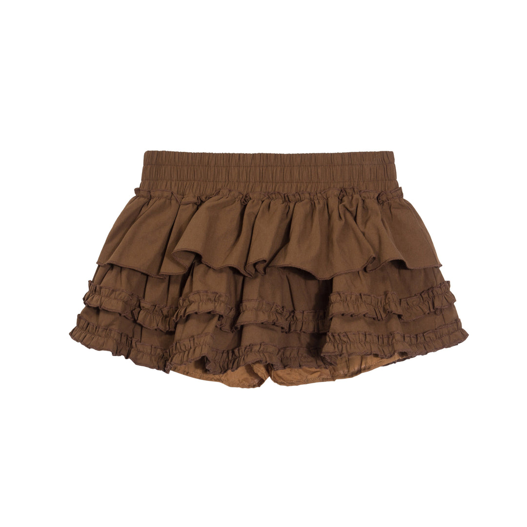 Tiered frill mini skirt