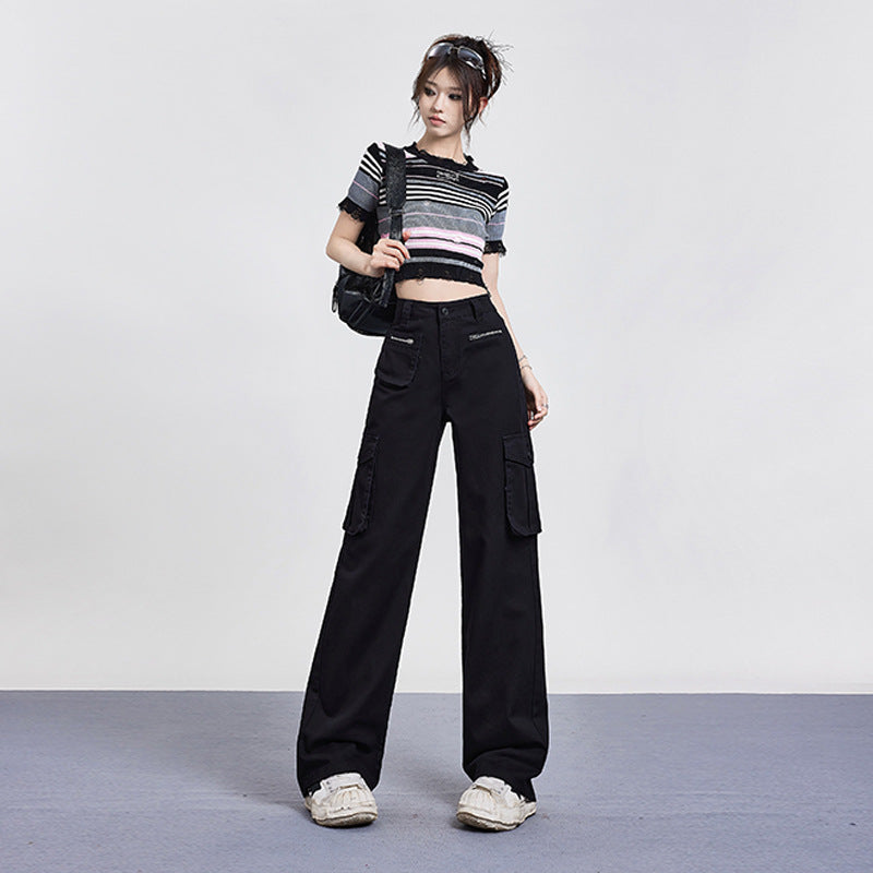 Design loose wide-leg mopping pants