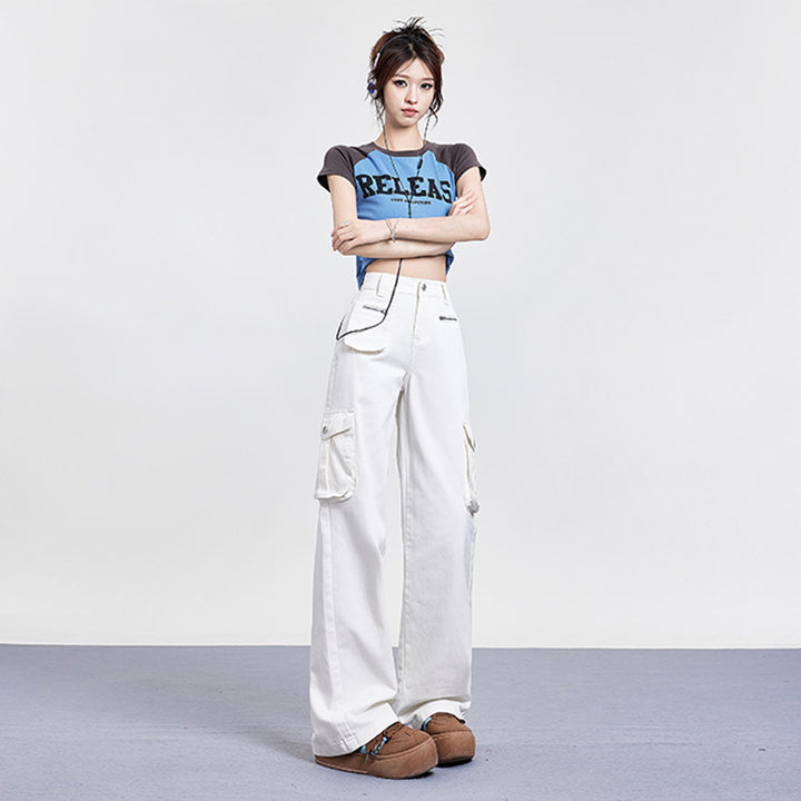Design loose wide-leg mopping pants