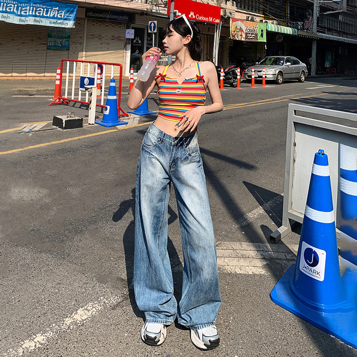 Loose wide-leg jeans