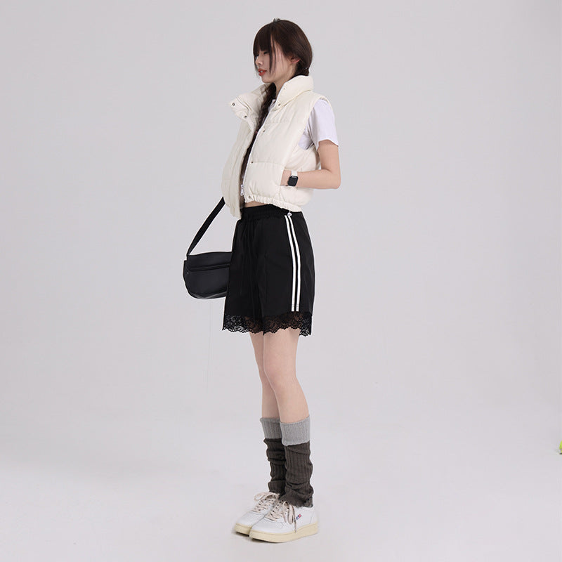 Sports ballet casual design lace shorts pants