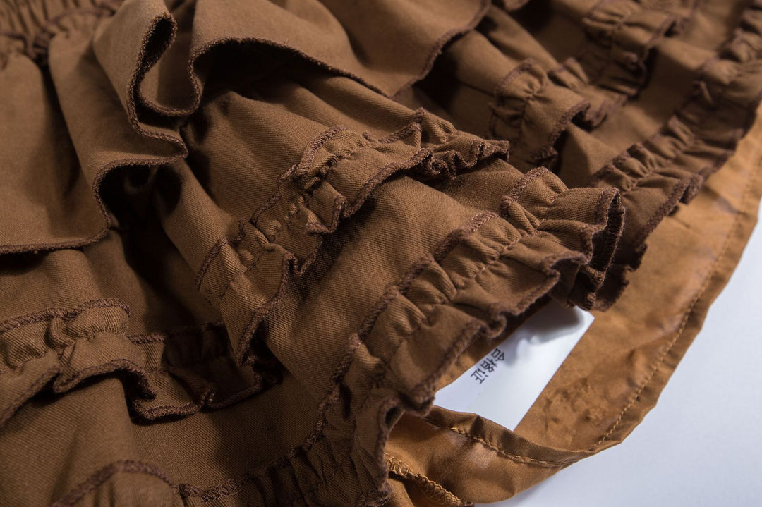 Tiered frill mini skirt