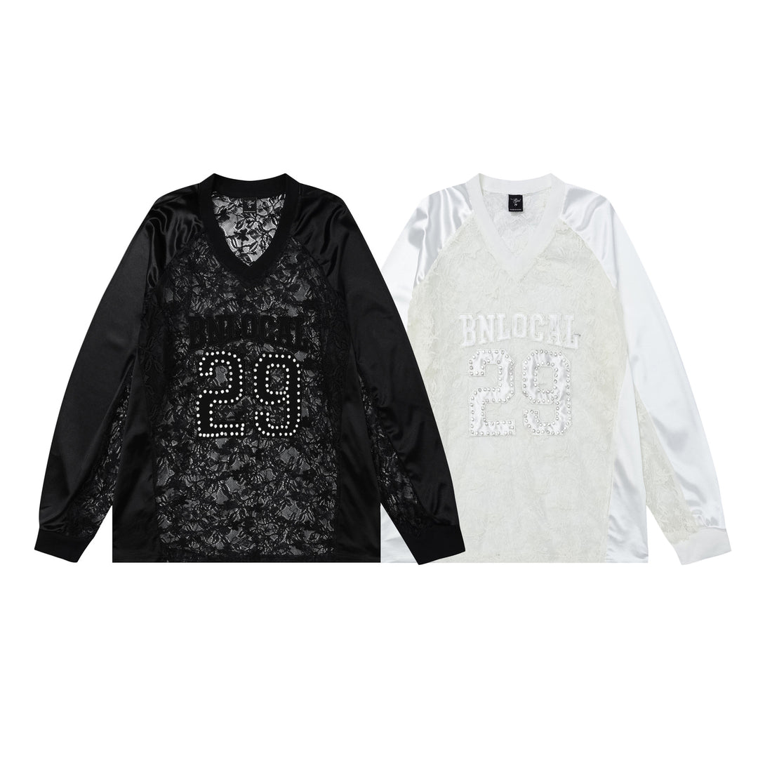 Lace Numbering Long Sleeve Tee
