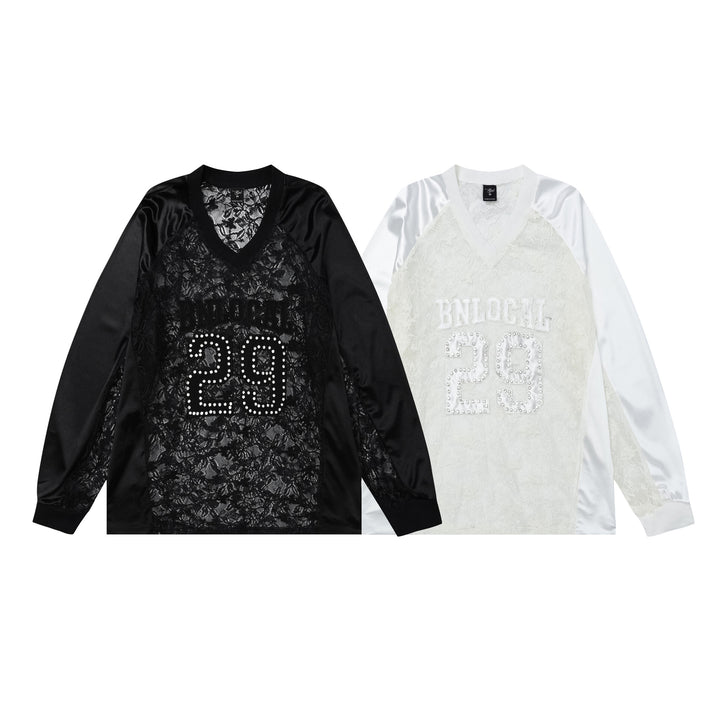 Lace Numbering Long Sleeve Tee
