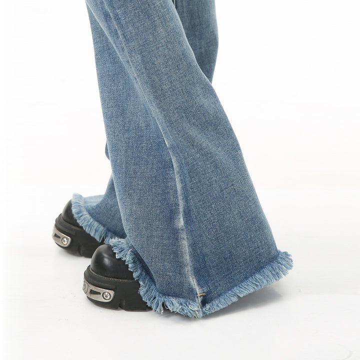 Fringe trumpet jeans