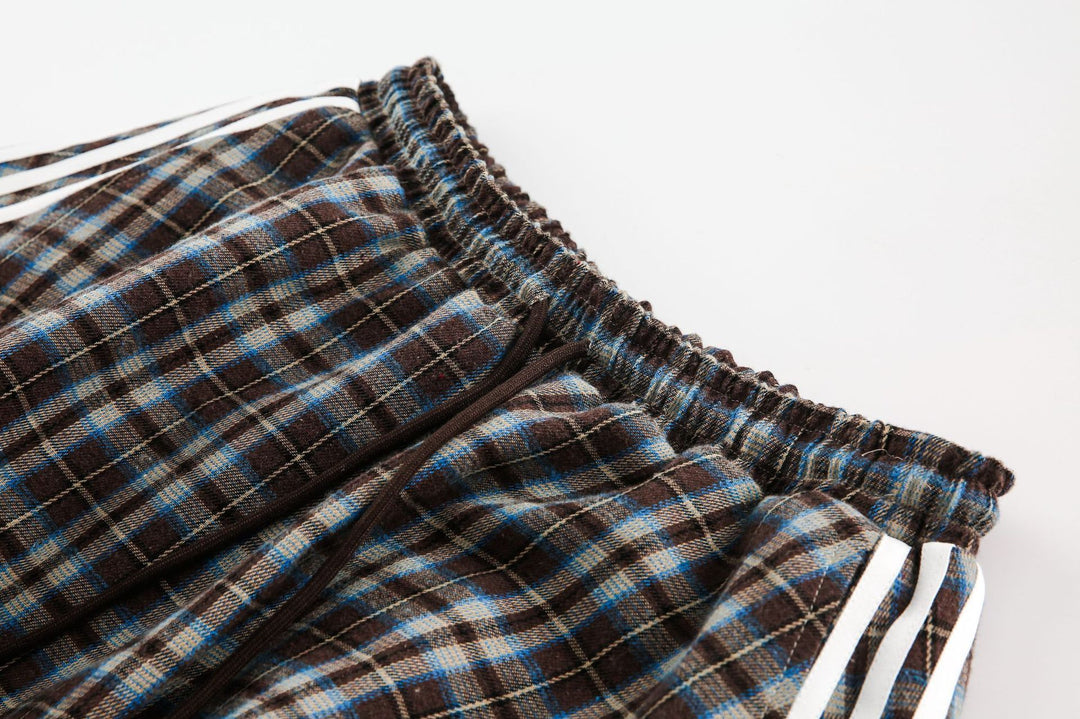 Plaid line skirt