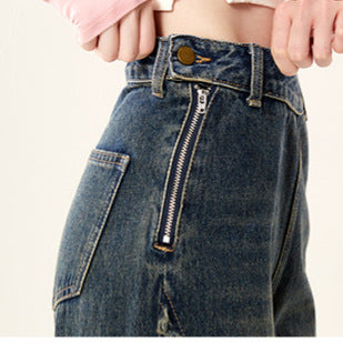 Butterfly Vintage Wide Denim Pants