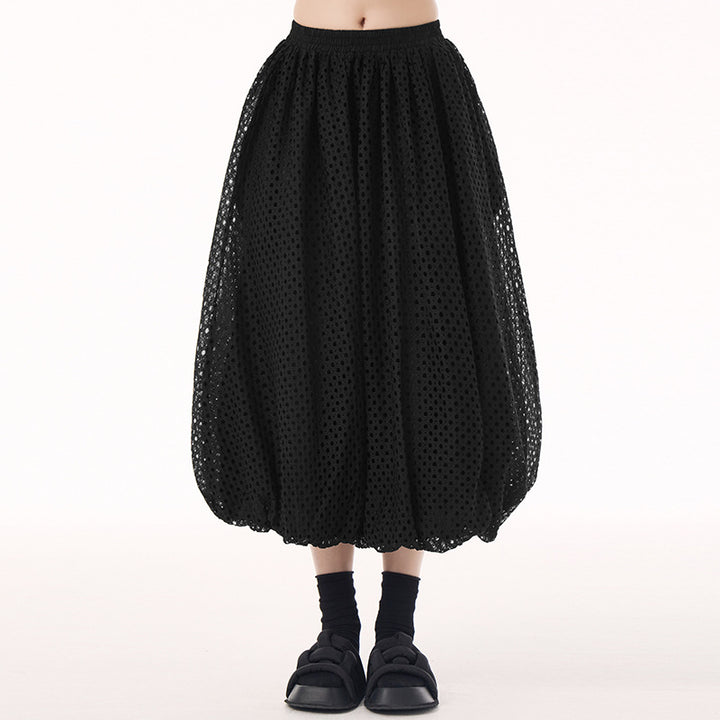 Mesh balloon skirt