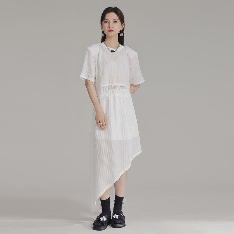 Tassel Round Neck Knitted Tops