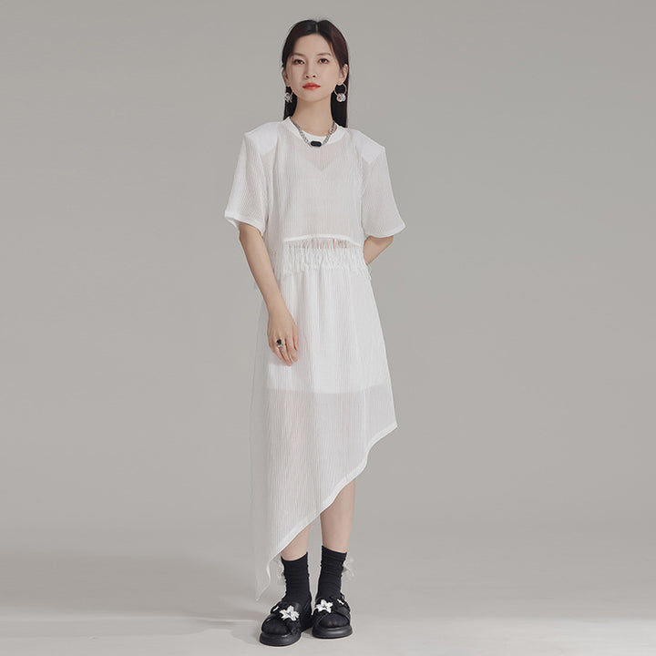 Tassel Round Neck Knitted Tops