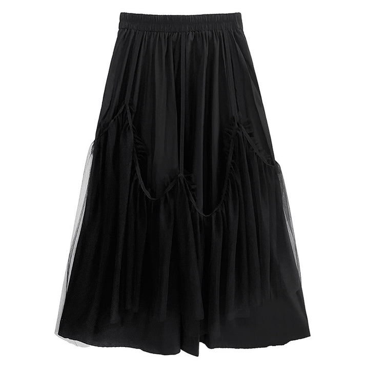Suspender tulle flare skirt