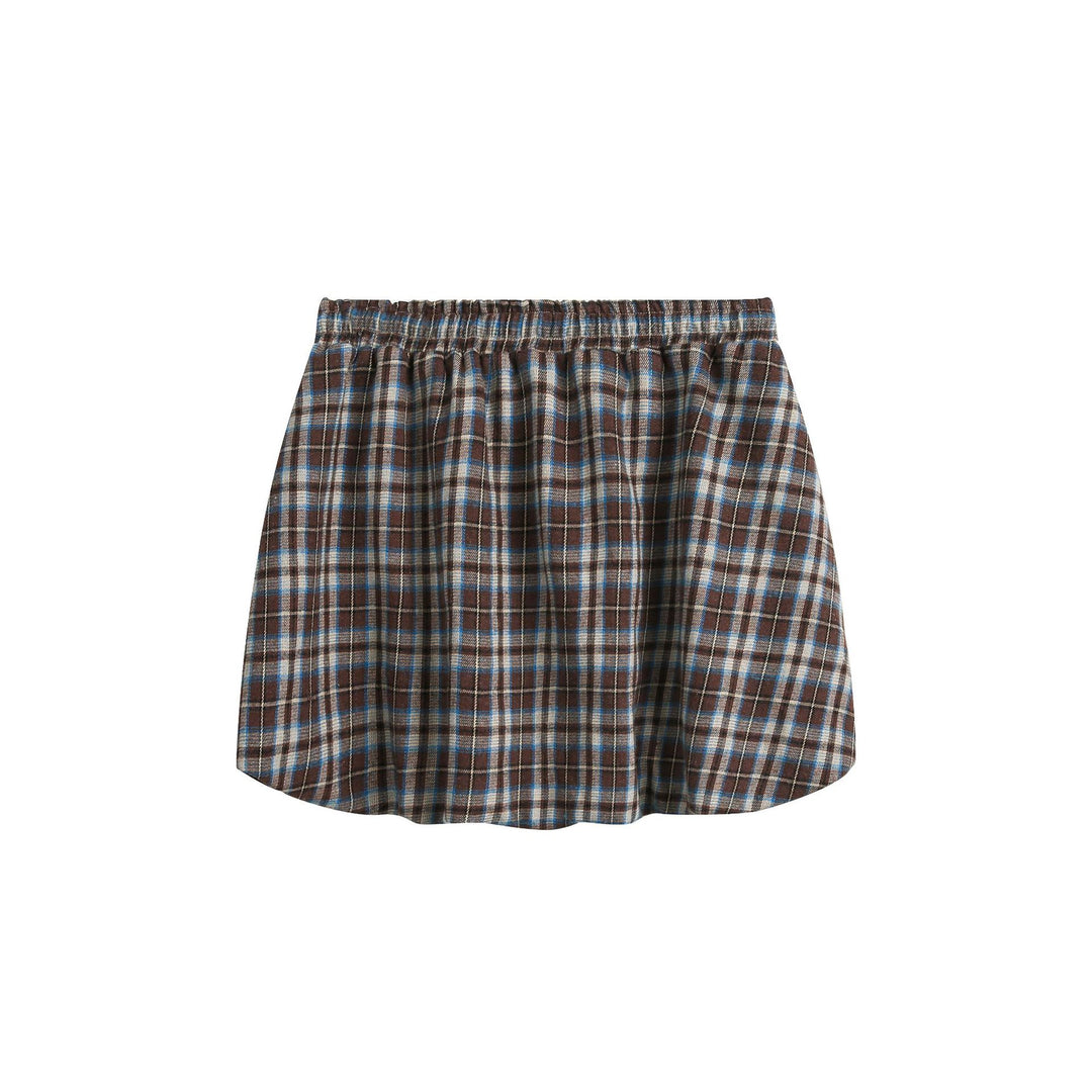 Plaid line skirt