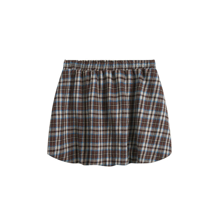 Plaid line skirt