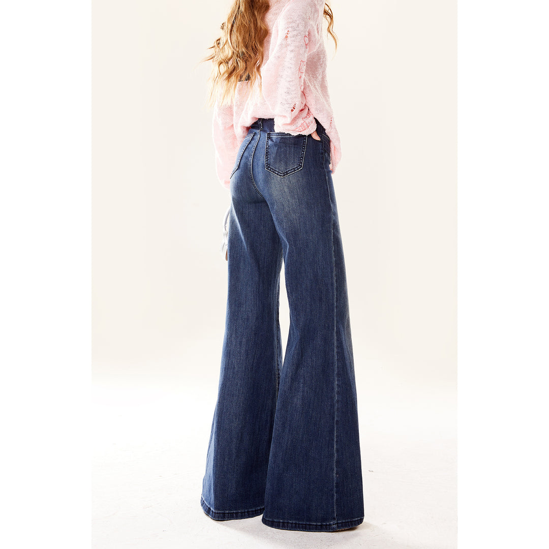 Simple Flare Denim Pants