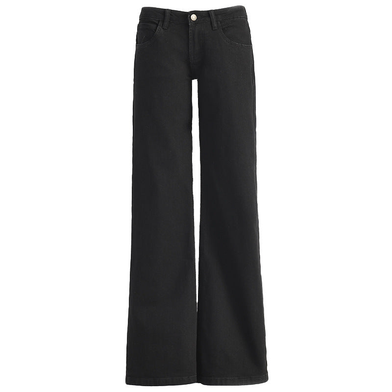 Black low waist slim jeans