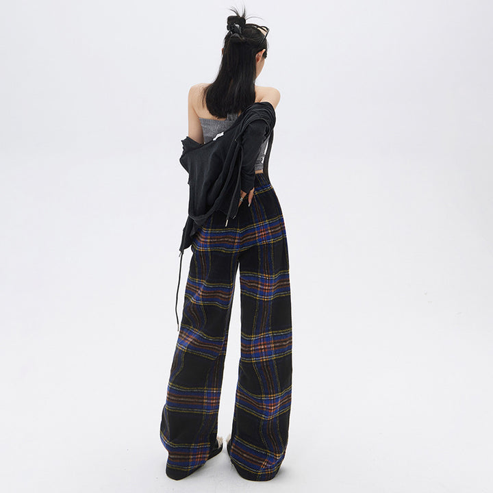 High waist straight wide leg casual pants
