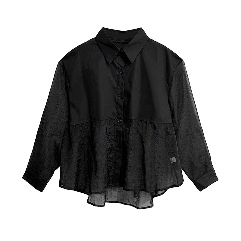 Sheer loose shirt