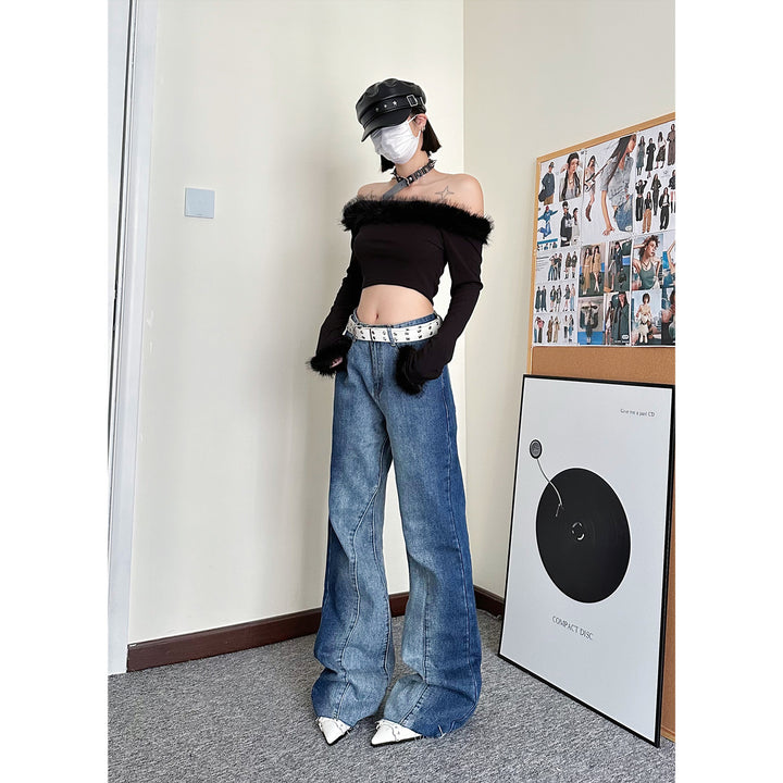 Leg length straight jeans