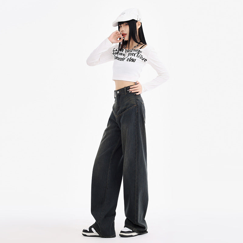 Loose and slim fit wide-leg pants