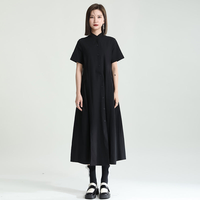 No Collar Shirt Onepiece