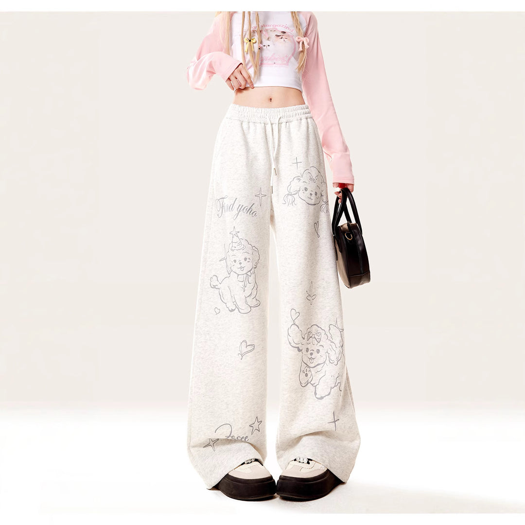 Cute Illustration Sweat Pants