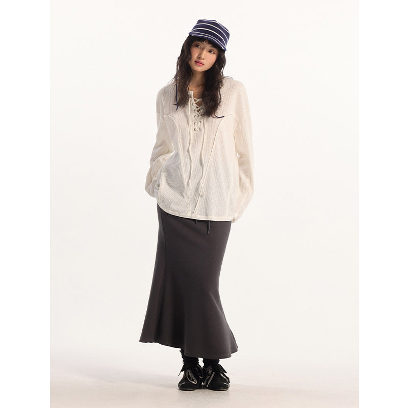 Lace-up Sleeve T-shirt