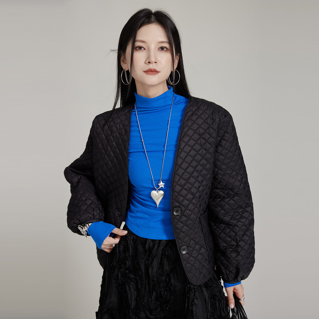 Loose Diamond Padded Jacket