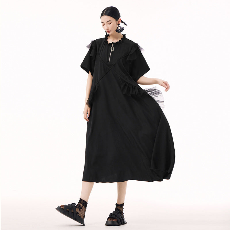 Big silhouette tulle decoration dress